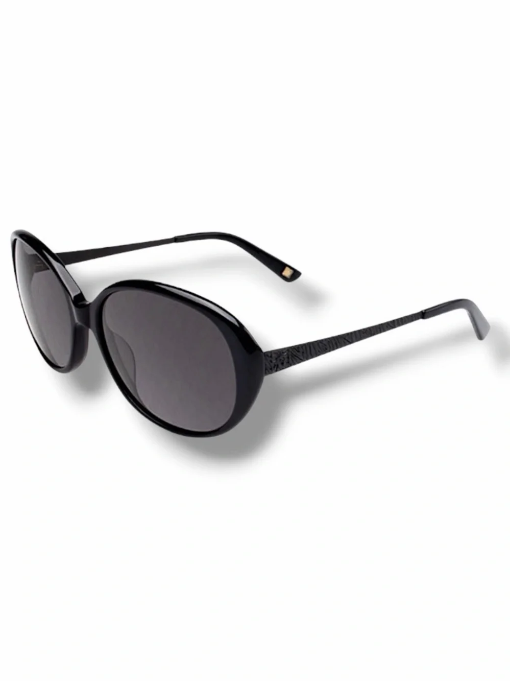 Anne Klein AK7000 Black Oversized Oval Sunglasses / NWOT Y2K Retro Chic UV Sun